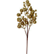 Galho natalino berry com gliter sortida 45 cm. 