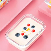 Pote de vidro hermético retangular com tampa branca 370 ml 