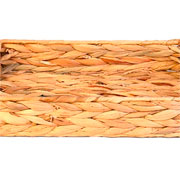 Bandeja de fibra natural e seagrass com alça 30x20 cm 