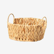 Cesto de fibra natural seagrass com alça 29x13 cm 