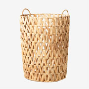 Cesto de fibra natural seagrass com alça 40x50 cm 