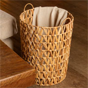 Cesto de fibra natural seagrass com alça 40x50 cm 