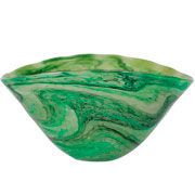Centro de mesa Murano mesclado esmeralda 32x23x16 cm 