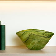 Centro de mesa Murano mesclado esmeralda 32x23x16 cm 