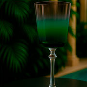 Taça de vidro degradê verde 335 ml 