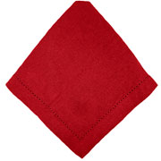 Guardanapo de algodão ponto ajour liso vermelho 42 cm 