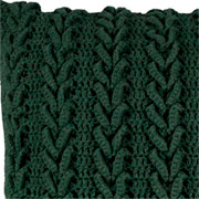 Almofada de crochê trançada verde 52 cm 