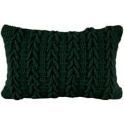Almofada de crochê trançada verde 54x37 cm 