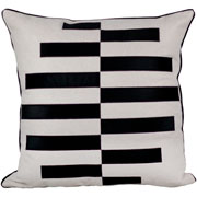 Almofada de Chenille Geométrica I Preto 52 cm 