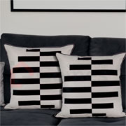 Almofada de Chenille Geométrica I Preto 52 cm 