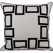 Almofada de Chenille Geométrica II Preto 52 cm 