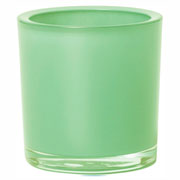 Vaso de vidro cilíndrico verde 14x14 cm 