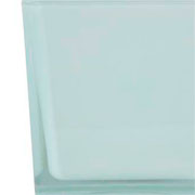Vaso de vidro cubo branco 14x14 cm 
