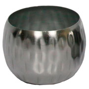 Vaso de metal mini Bia prata 07x05 cm 