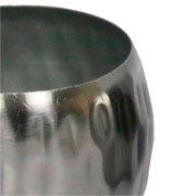 Vaso de metal mini Bia prata 07x05 cm 