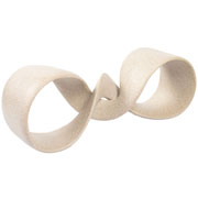 Escultura infinito em poliresina cinza 35x13 cm 