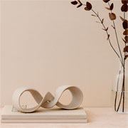 Escultura infinito em poliresina cinza 35x13 cm 